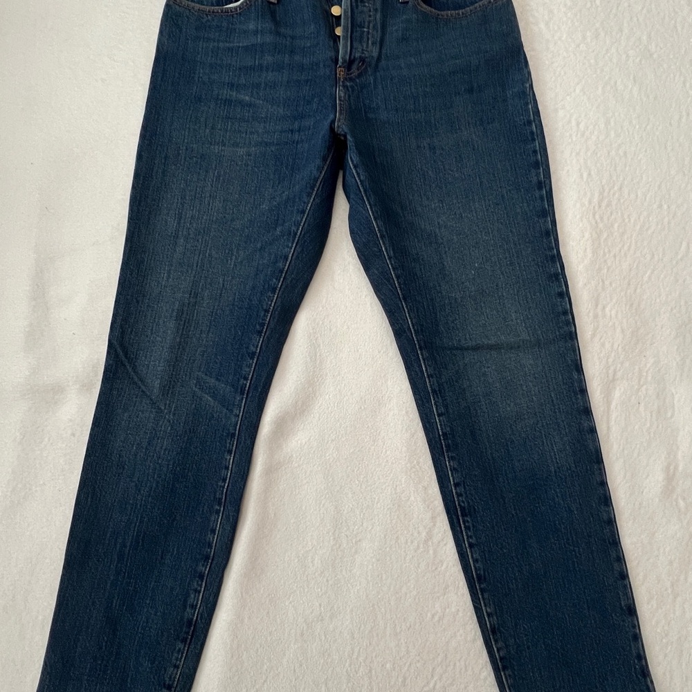 Sezane Raw Hem Straight Jeans
